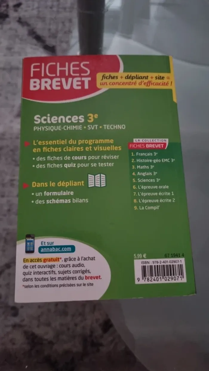 Fiches brevet sciences 3e - photo numéro 2