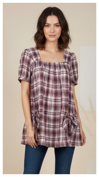 Tunique a carreaux tendance T-XL