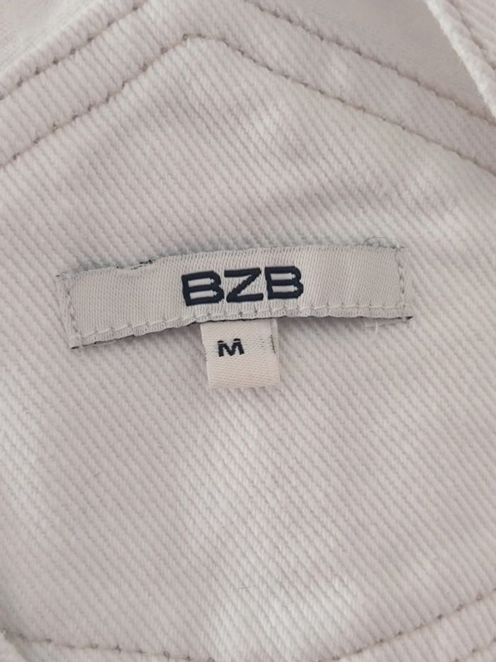 🌸 Robe Salopette en Jean Blanc Cassé - Bizzbee - Taille M (38) 🌸 - photo numéro 4