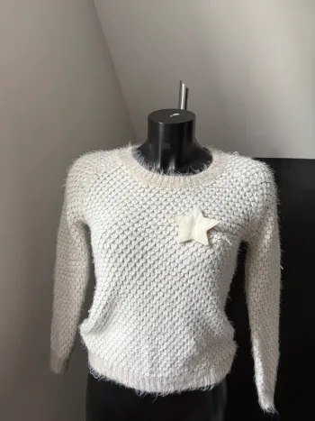 Pull blanc Mini Molly 10-12 ans