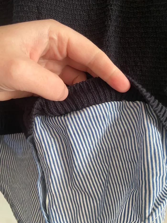 Pull col chemise S - photo numéro 3