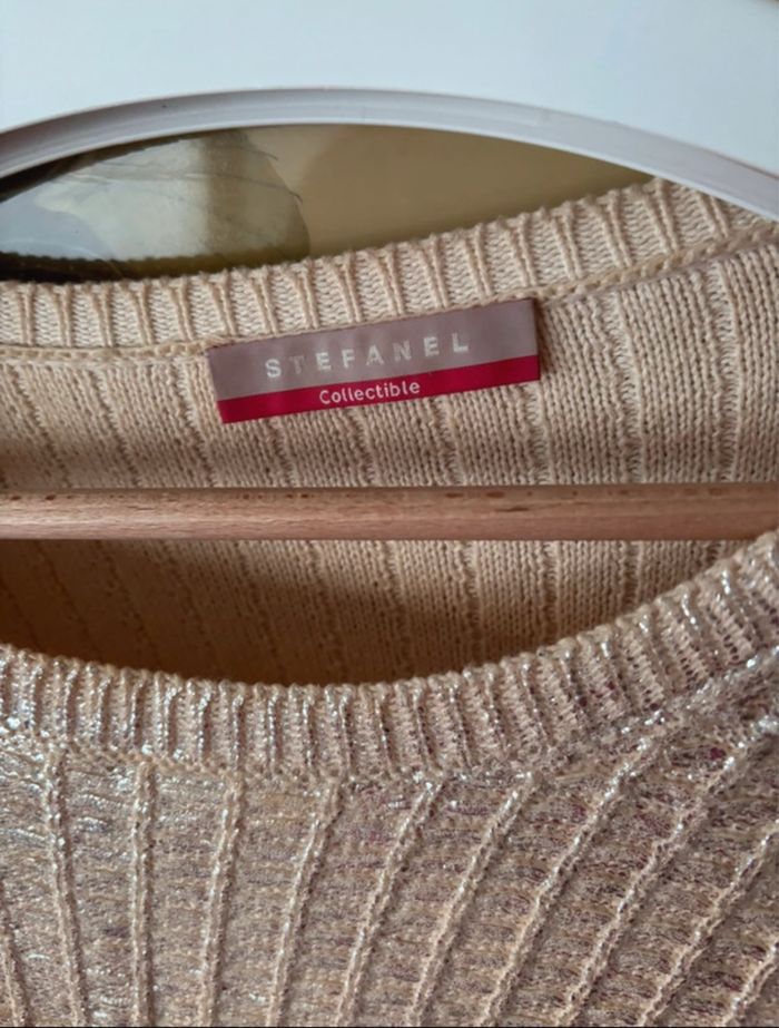 Pull tricot argenté Stefanel - photo numéro 5