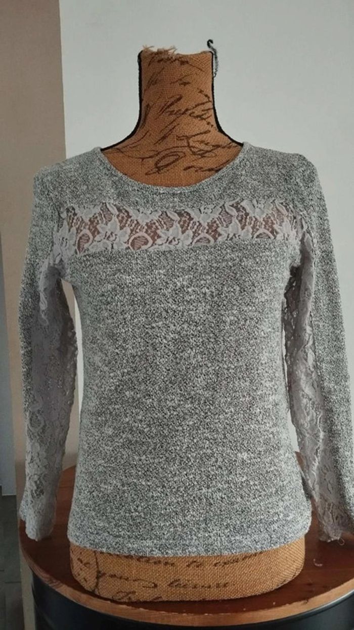 Tee shirt manches longues  gris  taille s  arkitech