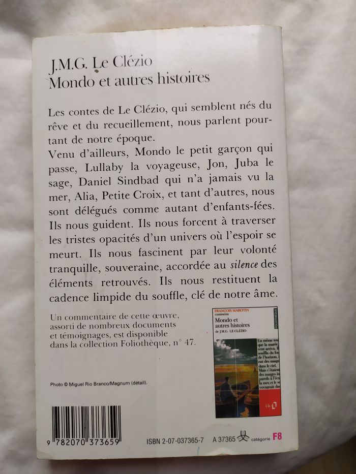 LIVRE Mondo et autres histoires de JMG LE CLEZIO. - photo numéro 2