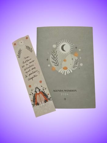 Agenda Womoon Année 2024 et son marque-page – Neuf