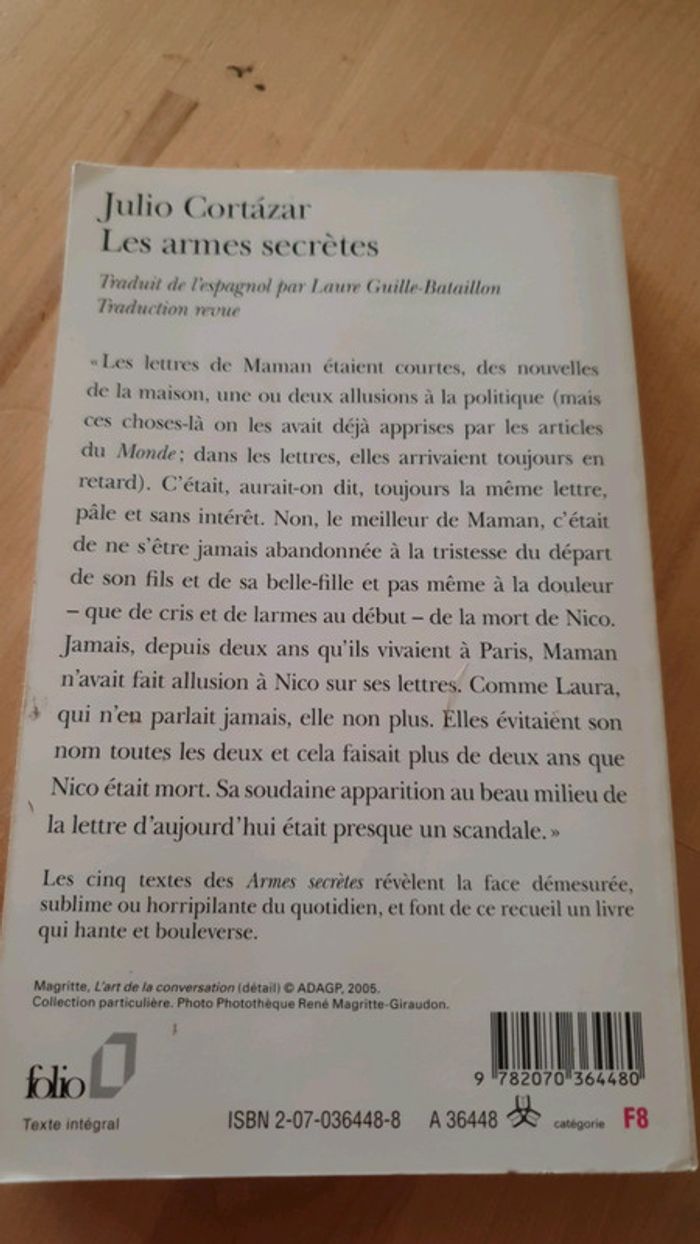 Livre Les armes secrètes de Julio Cortázar - photo numéro 2