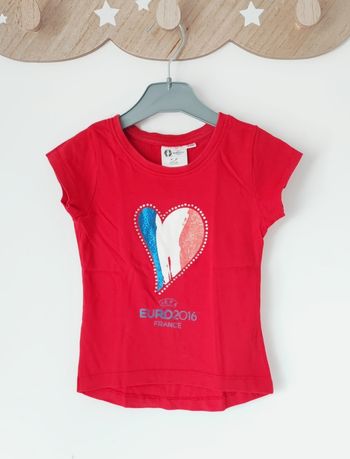 🌼 T-shirt manches courtes - UEFA Euro 2016 France - 2 ans 🌼