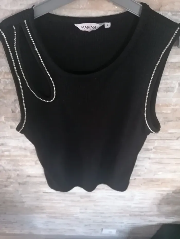 Top /haut / débardeur  avec bijoux Nafnaf Taille L - photo numéro 7