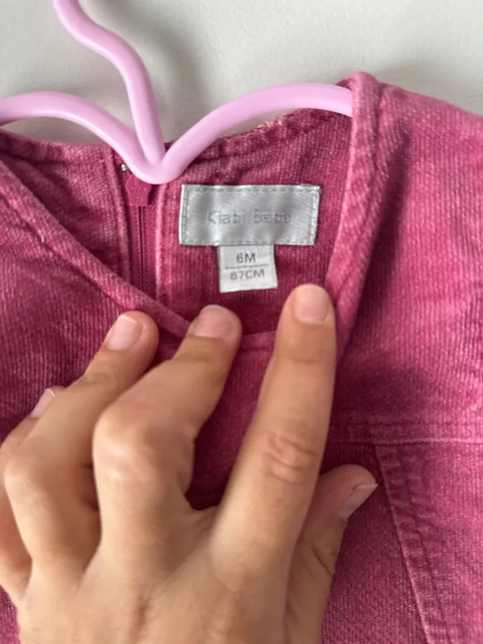 👗 Robe violette Très bon état - Kiabi bébé - 6 mois -67cm - printemps automne - 100% coton - photo numéro 3