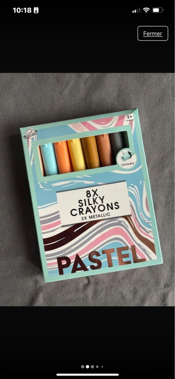 Crayons pastel Silky métalliques x8 - photo numéro 4