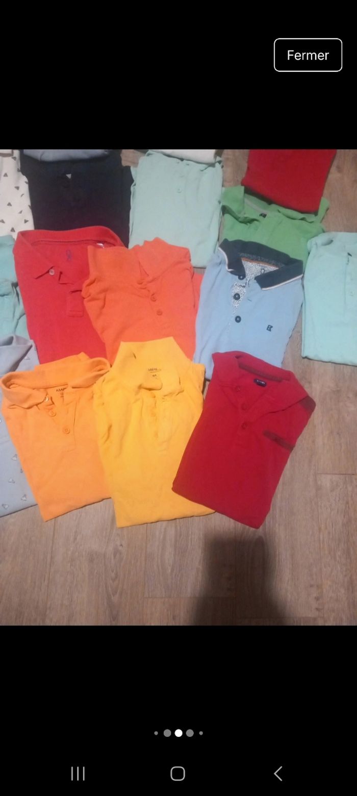 Lot 17 polos manches courtes 12 ans - photo numéro 5
