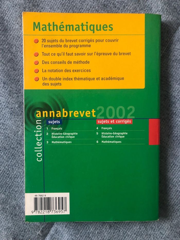 Annabrevet mathématiques 2002 Hatier - photo numéro 4