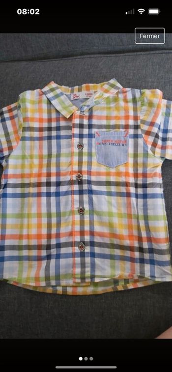 Chemise garçon 6mois dpam