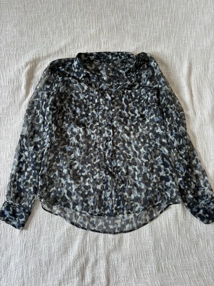 Chemise légère IKKS, taille 38 kaki