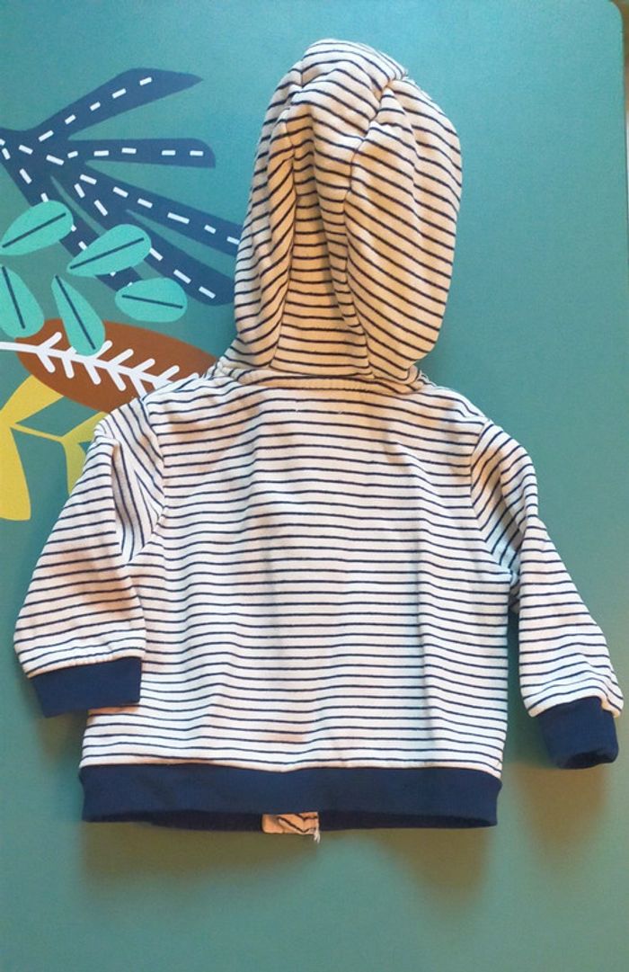 Veste marinière 9 mois Kiabi - photo numéro 3