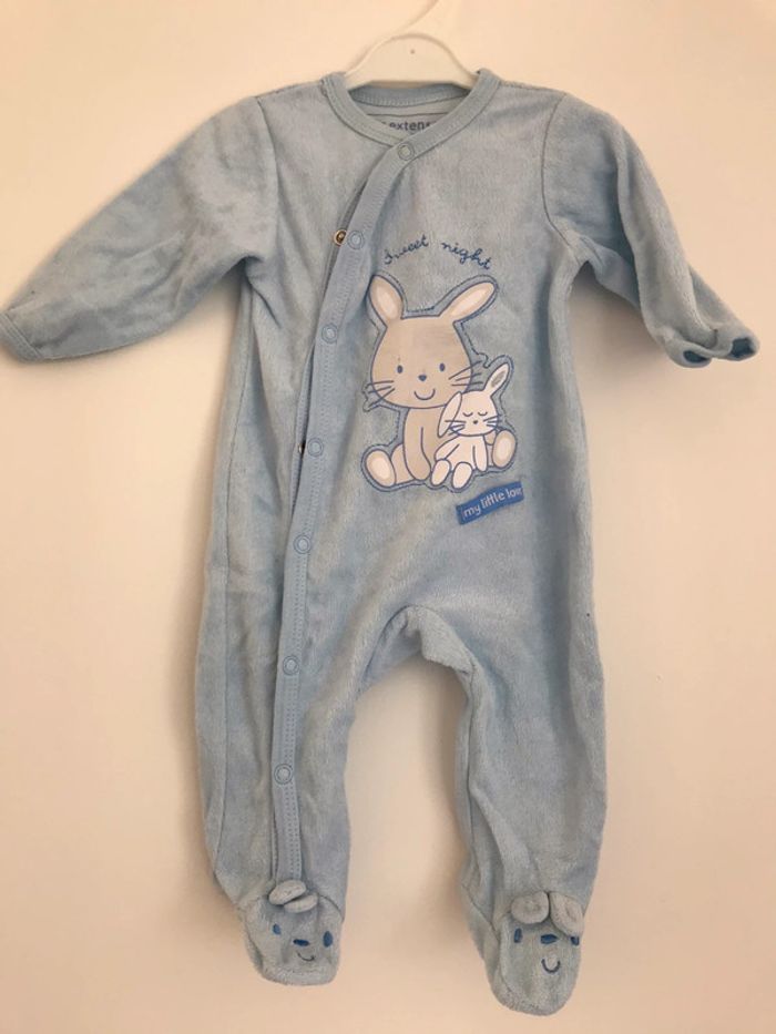 Lot 7 pyjamas velours 1 pièce bébé garçon 3 mois - photo numéro 6