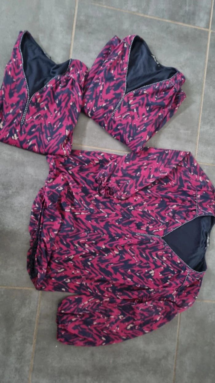 Haut XL 42 neuf elasthanne mauve décolleté - photo numéro 3