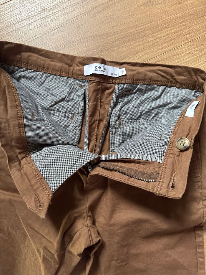 Pantalon Chino marron skinny - photo numéro 4