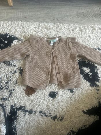 Gilet beige pailleté