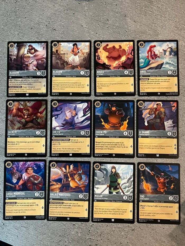 Lot 113 cartes Lorcana Disney différentes - chapitre 4 le retour d’Ursula - photo numéro 10