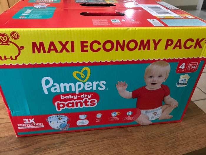 Neuf maxi paquet de couches Pampers baby dry pants taille 4 soit 94 couches - photo numéro 2