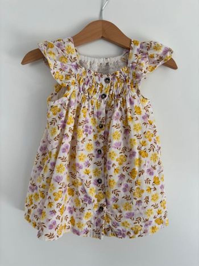 Robe fleurie bébé fille avec cache couche - photo numéro 4