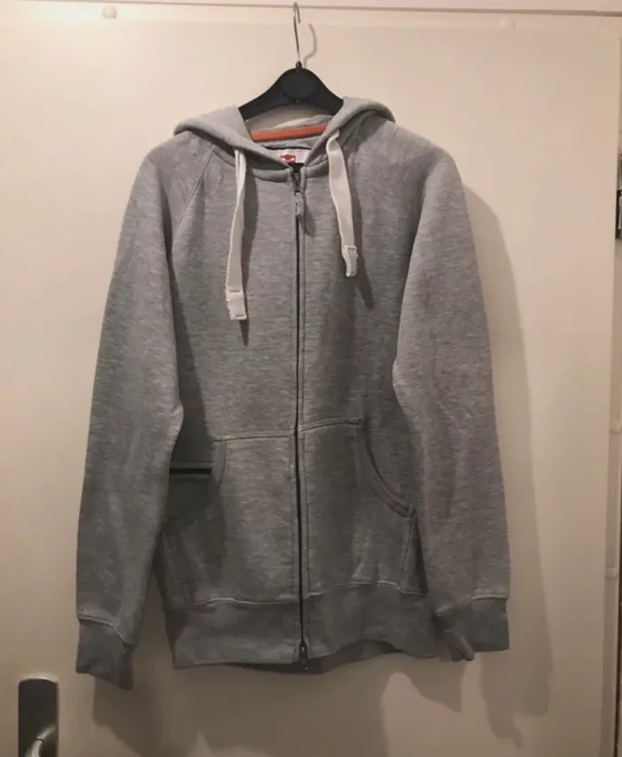 Veste 3/4 payper #demi-saison unisexe manches longues capuche gris marine taille M