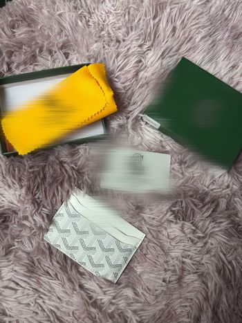 Porte carte en cuir neuf blanc