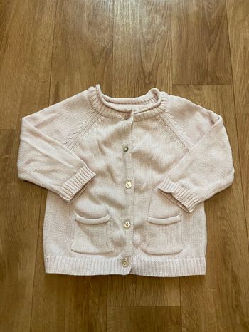 Gilet rose bébé fille 3/6M