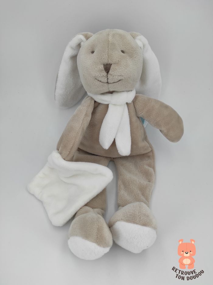 Doudou Mouchoir Lapin Gris Baby Nat' BN781