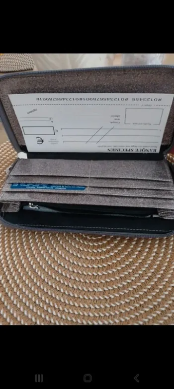 Grand porte feuille à paillettes étuis anti-piratage