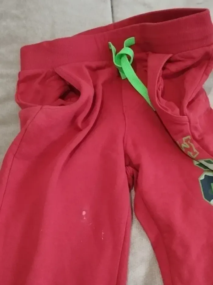 Bas jogging Benetton Italia rouge bordeaux garçon 11-13 ans - photo numéro 2