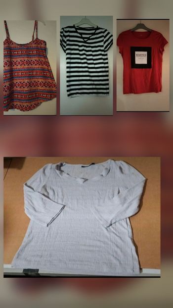 Lot 4 t shirts femme taille 36 TBE