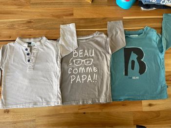 Lot de 3 t shirt manches longues