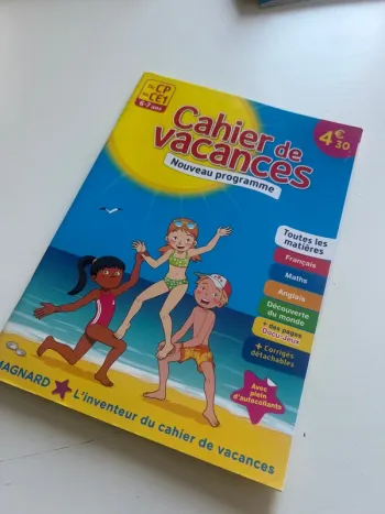 Cahier de vacances du cp au ce1