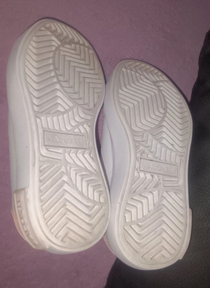 Baskets blanches bébé Lacoste - photo numéro 8