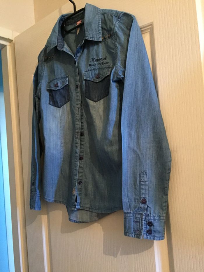 Superbe chemise fille Kaporal 12 ans jeans souple - photo numéro 3