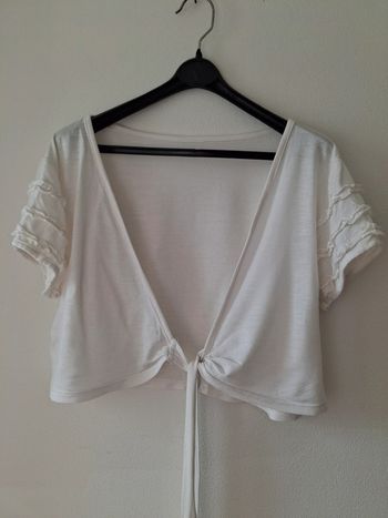 Bolero blanc manches courtes