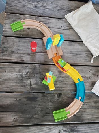 Set rails train en bois