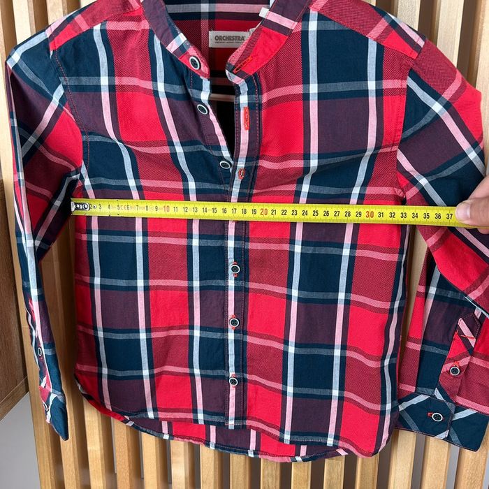 Jolie chemise garçon à carreaux rouge, 6 ans, orchestra - photo numéro 7