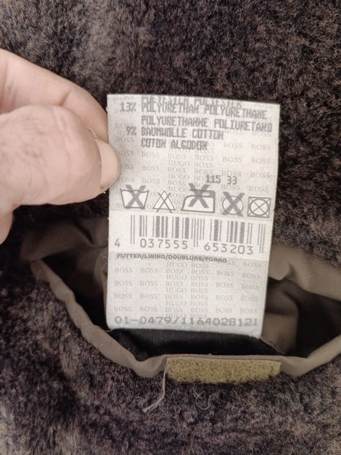 Blouson Hugo Boss homme imperméable kaki taille 50 taille M très bon état - photo numéro 4