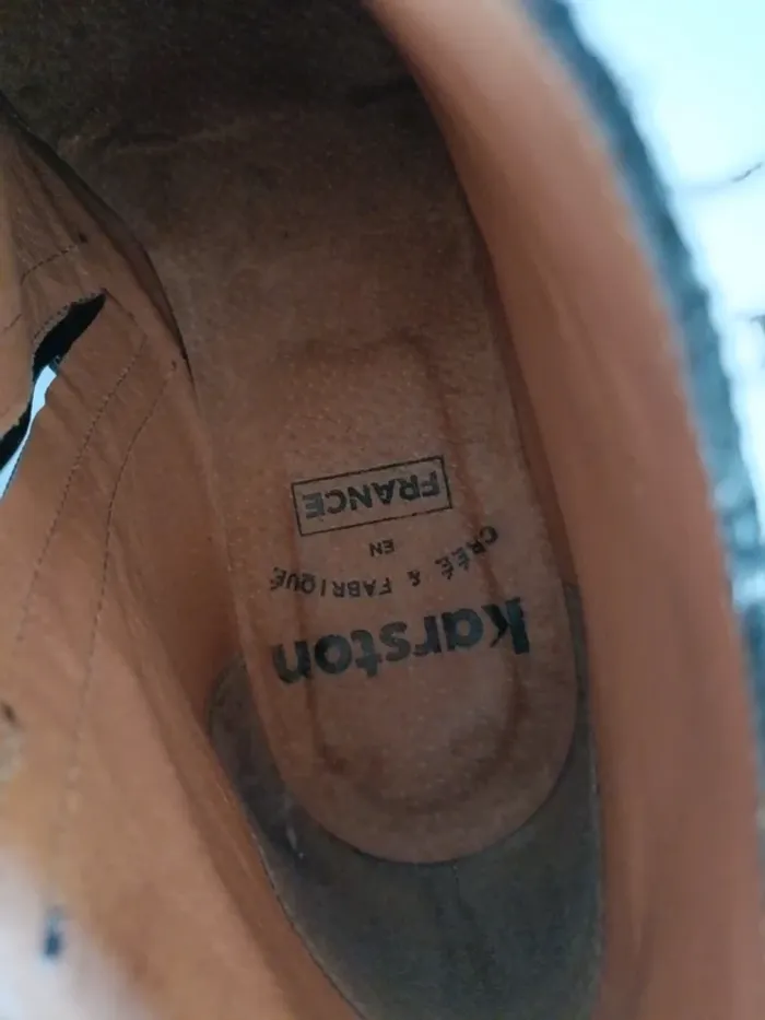 Bottines cuir bi-matière noires - photo numéro 4
