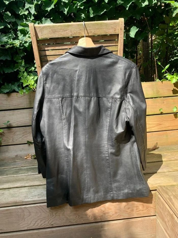Veste en cuir noir - photo numéro 2