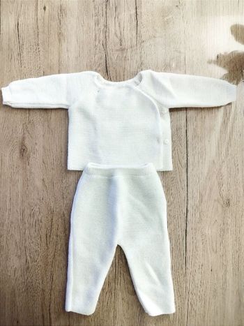 Ensemble TEX blanc en laine jamais porté
