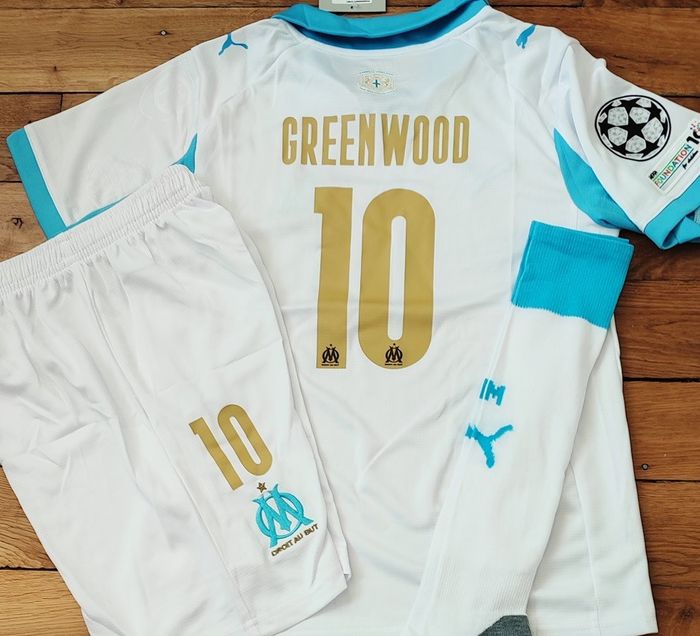 Maillot Marseille football taille 14 modèle Greenwood blanc domicile