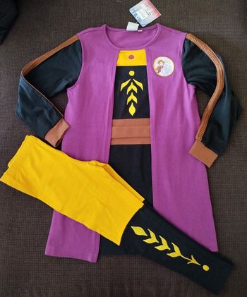 pyjama déguisement anna de la reine des neiges disney