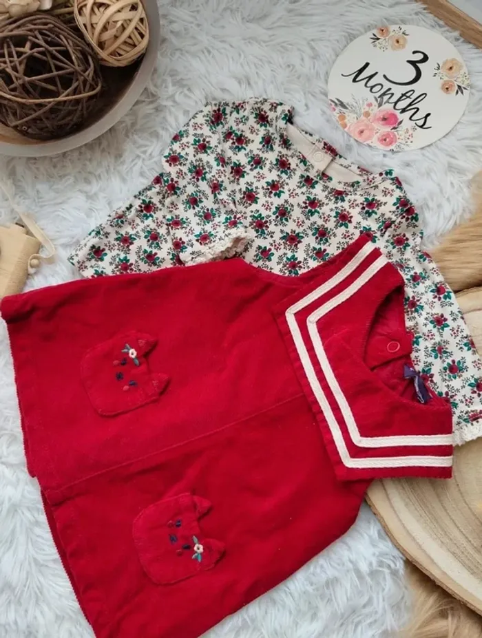 Ensemble complet 4 pièces sergent major fille 3 mois 🎀 - photo numéro 2