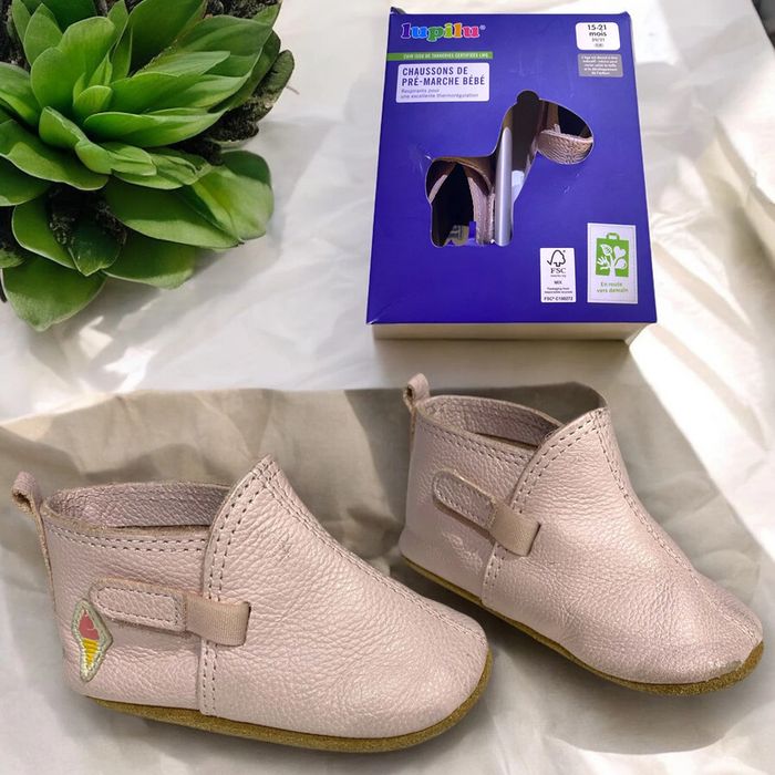 Chaussons en cuir souple