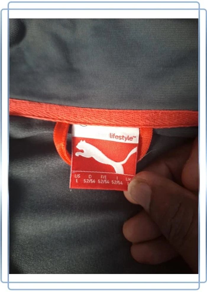 Veste légère puma vintage/ homme - taille L / rouge et grise - brodé (330) - photo numéro 9
