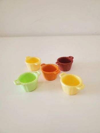 Playmobil Accessoires, Lot de 5 Paniers Corbeilles en osier très bon état